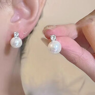 山茶花蚊香盤(pán)耳夾無(wú)耳洞女新款氣質(zhì)百搭耳飾蝴蝶花朵甜美小巧耳環(huán) 8#水鉆珍珠 蚊香盤(pán)耳夾