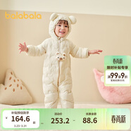 巴拉巴拉童裝嬰兒連體衣輕薄羽絨服寶寶衣服2025冬裝抱衣爬服男童女童萌趣