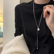 銀千惠一鹿有你項鏈女簡約時尚吊墜925銀鎖骨鏈女款生日節禮物送女友 60+5cm（延長鏈）,贈送【蝴蝶結禮盒】