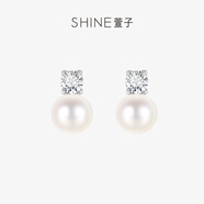 萱子（SHINE）優(yōu)雅氣質(zhì)珍珠耳釘小眾極簡(jiǎn)風(fēng)耳飾設(shè)計(jì)感耳環(huán)女七夕禮物 耳釘 2克