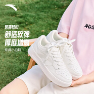 安踏輕松丨板鞋輕盈軟彈女鞋夏季透氣情侶小白鞋厚底耐磨增高休閑鞋