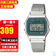 卡西歐(Casio)小金表復古防水時(shí)尚情侶石英表 A158WEM-3