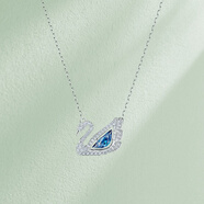 施華洛世奇（SWAROVSKI）藍天鵝項鏈女 女士項鏈輕奢情人節生日禮物送女朋友5533397七夕