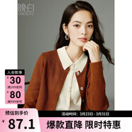 晚白疊穿神器打底無(wú)袖針織背心女2026春季內搭單穿時(shí)尚高級感上衣 杏色 M