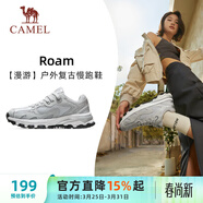 駱駝（CAMEL）漫游復古慢跑鞋女戶(hù)外運動(dòng)鞋子 K23S09L7014-1 奶白/椰灰38