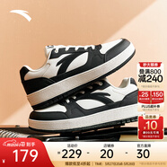 安踏（ANTA）元年2|板鞋男女同款運動(dòng)休閑軟底增高復古潮流運動(dòng)鞋小白鞋板鞋 【女款】象牙白/黑-5 37.5 （女6.5碼）