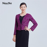 MeierMei玫而美時(shí)尚精美印花修身連衣裙女春秋品牌專柜簡(jiǎn)潔大氣連身裙 H52 36