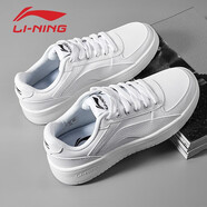 李寧（LI-NING）男鞋運動鞋子男板鞋夏季低幫增高經(jīng)典百搭小白鞋 -7標準白 41.5 (內(nèi)長260)