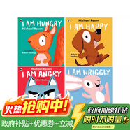 羅森爺爺情緒繪本 英文原版 I Am Angr/Hungry/Happy/Wriggly 4冊 平裝 兒童情緒禮儀 情商培養繪本 Michael Rosen  親子共讀 Walker 點(diǎn)燈人 綠山墻
