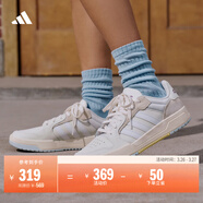 adidas ENTRAP美式校園風(fēng)運動(dòng)少年感復古籃球風(fēng)板鞋男女阿迪達斯   米白色/灰色   38