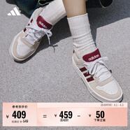 adidas「小鋸齒」D-PAD CLASSIC美高風(fēng)籃球風(fēng)板鞋男女阿迪達斯   白色/淺灰/深紅色   37