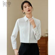 初申春秋長(cháng)袖襯衫女翻領(lǐng)百搭通勤時(shí)尚氣質(zhì)職業(yè)白襯衣S143C2048