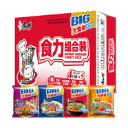 康師傅方便面 大食袋紅燒+香辣+酸菜+鮮蝦139g*20袋 泡面整箱速食