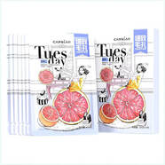 卡姿蘭（Carslan）面膜女補水保濕提亮膚色控油收縮毛孔修護套裝 (星期二)西柚細致面膜