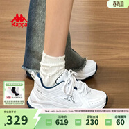 Kappa女鞋增高老爹鞋女2026新款鞋子女款跑步鞋學(xué)生休閑運動(dòng)鞋潮鞋 漂白/影藍 【小紅薯同款】 38