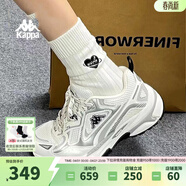 Kappa卡帕女鞋復古老爹鞋女2026新款軟底運動(dòng)鞋休閑透氣跑鞋子女 鷺羽白/奧運灰 41