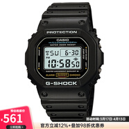 卡西歐（CASIO） G-SHOCK 經(jīng)典系列 頭文字D 黑色運動(dòng)手表 DW5600E-1V