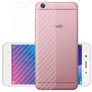 拓蒙 vivo y系列后膜手機后背蓋碳纖維軟膜磨砂散熱皮紋半透明保護膜 vivo y66 碳纖維后背軟膜*2片裝+指環(huán)扣