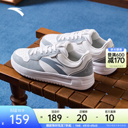 安踏輕松板鞋男鞋夏季透氣厚底小白鞋純白色休閑鞋輕便運動(dòng)鞋子男 【輕松1】純凈白/霧灰-5 45