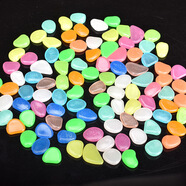 兒童寶石散珠diy夜光石塑料小石頭熒光飾品配件 散裝夜光石約100顆