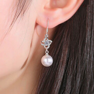 卓麥 珍珠耳環(huán)女S925銀高跟鞋春夏網(wǎng)紅耳墜新款耳鉤耳飾品母親節禮物 四葉草耳鉤-10mm款（D052）京東快遞發(fā)貨
