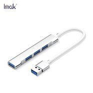 Imak 擴展塢USB擴展器hub3.0外接一拖四2.0手機轉換器Type-C轉USB多接口集分線(xiàn)器 銀色UBS-A （四口）