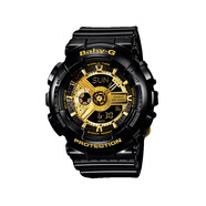 卡西歐(CASIO)【黑金GA-110GB】G-SHOCK雙顯防水時(shí)尚運動(dòng)手表 BA-110-1APR