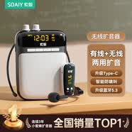 索愛（soaiy）S518FM無線小蜜蜂擴音器教師專用藍牙音箱音響老師教學講喇叭腰掛麥克風導游喊話禮物U盤收音機 黑