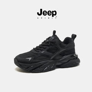 JEEP SPIRIT吉普男鞋時(shí)尚老爹鞋男舒適運動(dòng)鞋男休閑鞋子男 0310 石墨黑 39
