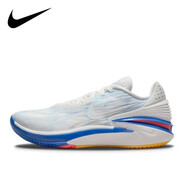 耐克（NIKE）Air Zoom GT CUT 2男子低幫輕便減震實戰(zhàn)運動籃球鞋 白藍(lán)DJ6015-102 43