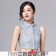 途尊（kingtrip）假領(lǐng)子女款蕾絲假圓領(lǐng)毛衣裝飾領(lǐng)假襯衫打底領(lǐng)秋子秋冬新款透氣 F809蘭色圓領(lǐng)L碼