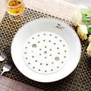 紅牡丹 雙層瀝水餃子盤(pán)骨瓷盤(pán)子歐式家用陶瓷菜盤(pán)大號水果盤(pán)帶瀝水深盤(pán) 天鵝女王餃子盤(pán) 26cm 單個(gè)