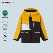 探路者（TOREAD）旗艦 兒童三合一沖鋒夾克男女中大童裝秋冬季款保暖外套 黑色 160