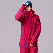RUNNING RIVER奔流 中性情侶款 冬季 戶(hù)外防風(fēng)單板野雪連體滑雪服O7503NO7509N 紅色O7509N-186 男 L