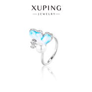 XUPING旭平首飾時尚百搭戒指合輯  女生首飾食指尾戒送禮 滴油蝴蝶#8不可調節