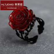韓萊緹（HANLAITI）新品跨境哥特式玫瑰花維多利亞戒指可調(diào)節(jié)花絲戒指另類 玫瑰花維多利亞戒指