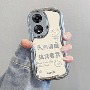 初黎適用oppoA1手機殼A15G活力版A1x5G新款PHS110oppoa1硅膠oppo套opa 電鍍奶油紋-銀色-ZC22人間清醒 OPPO A1 活力版