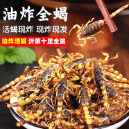 油炸蝎子活蝎子沂蒙山蝎子現炸現發(fā)十足全蝎油炸全蝎即食中藥材 大號100只【6-7厘米】香辣味