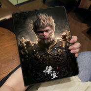 格瑩 適用vivopad3保護套新款I(lǐng)QOO平板12.1英寸平板套11英寸padair蠶絲紋全包防摔黑神話(huà)悟空個(gè)性軟殼 書(shū)本款【經(jīng)典黑】P297悟空大圣+壁紙 vivo Pad 11英寸