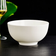 潔雅杰陶瓷碗大號(hào)8英寸骨瓷盛湯碗純白盛菜碗 20.7厘米口徑 45%骨粉含量