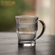 左茗右器 耐熱玻璃水杯家用泡茶玻璃杯 果汁飲料牛奶杯扎啤杯 對杯 260ML