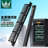 萬級24檔48口理線架 機(jī)架式工程網(wǎng)絡(luò)機(jī)柜理線器加厚型19英寸1U配線架網(wǎng)線跳線整理器管理器WJ-17211