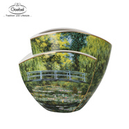 Goebel高寶德國進(jìn)口陶瓷花瓶歐式書(shū)房桌面擺件客廳田園風(fēng)家居飾品 莫奈東方花園花瓶小款 20cm