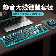 前行者X7S無線鍵盤鼠標套裝真機械手感鍵盤可充電靜音臺式筆記本電腦電競游戲辦公打字通用藍牙鍵鼠外設(shè) 金屬黑【藍光】無線套裝