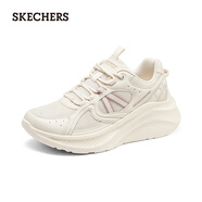 斯凱奇（Skechers）女鞋夏季糕糕鞋厚底增高透氣老爹鞋休閑運動鞋慢跑鞋117521 淺粉色/LTPK 37.5