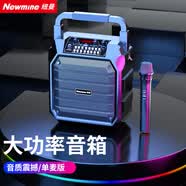 紐曼（Newmine）K99無線藍牙音箱戶外大音量廣場舞音響小型家用收音機手提便攜式帶麥克風地攤擺攤喇叭單麥版