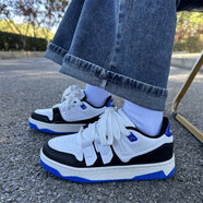 楠笙記 小白鞋男學(xué)生休閑街拍男鞋ins潮低幫板鞋韓版原宿風(fēng)運動(dòng)鞋子男 黑藍色 38