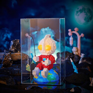 潮樂(lè )創(chuàng  )（CHAOLECHUANG）宇航員太空人積木拼裝高難度成人拼圖模型男女孩兒童節玩具 咸蛋超人釣怪獸(配燈)+亞克力盒