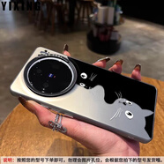 藝幸情侶黑白貓咪適用vivoX100S手機(jī)殼IQOO12個性卡通Neo9高級感鐳射Y35m硅膠軟邊S18PRO防摔 【黑框黑白貓咪】 IQOONeo5S