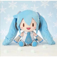 卡佰索洛天依玩偶初音未來(lái)同款雪未來(lái)公仔禮物潮周邊抱枕 藍(lán)色（雪花）款